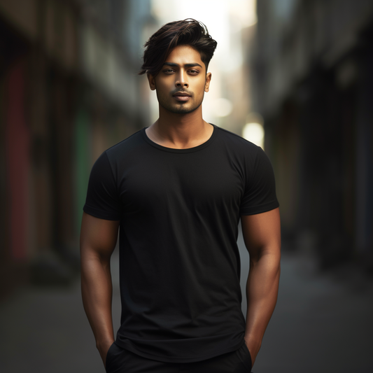 The Perfect Black T-Shirt for Men - Blackout Fashion's Organic Cotton Tee